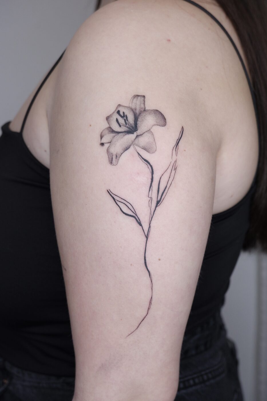 orchid flower tattoo