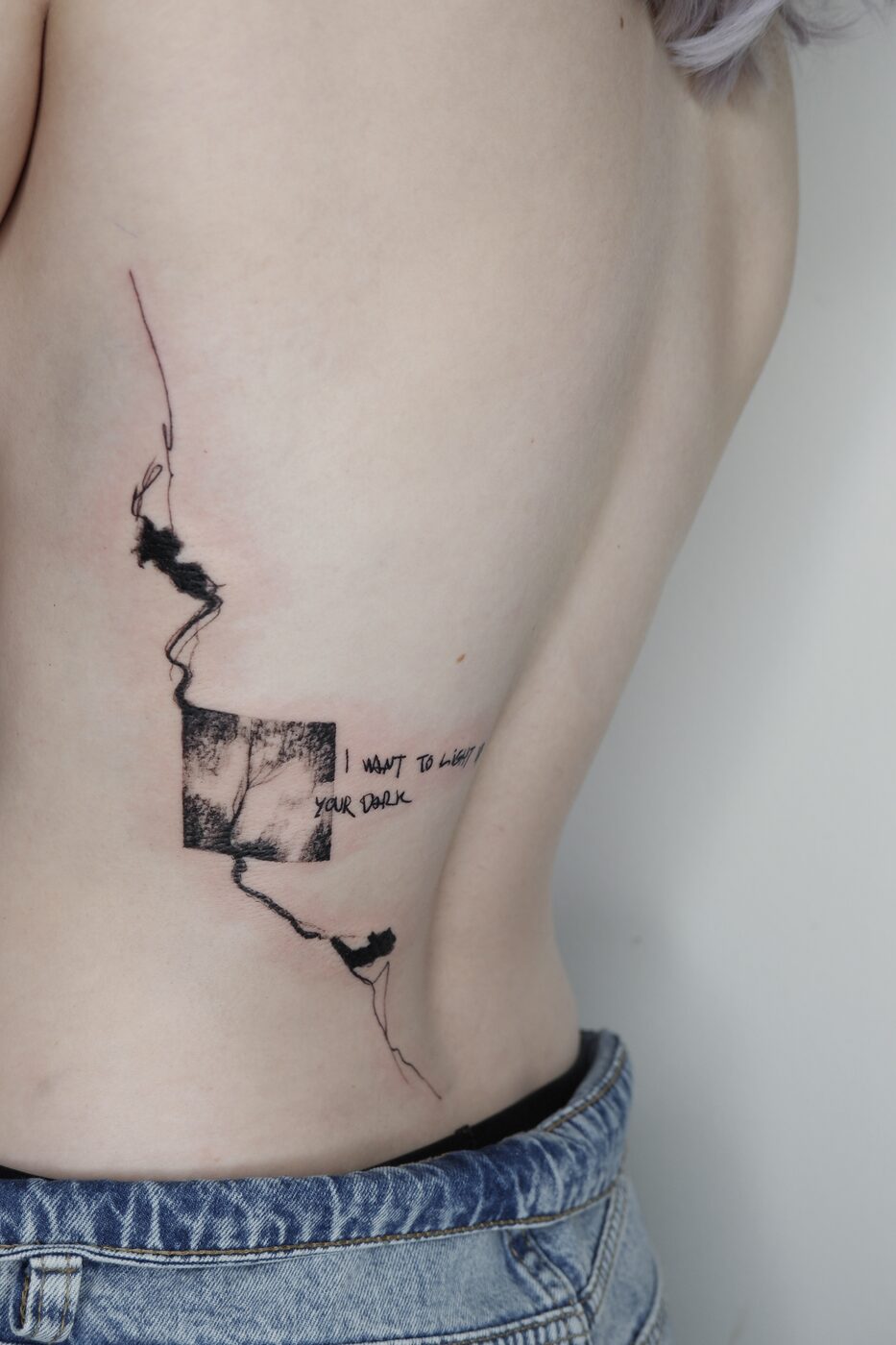 I want to light your dark tattoo